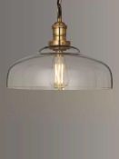 RRP £120 Boxed Croft Collection Clyde Glass Ceiling Light Pendant (4770107) (Appraisals Available On