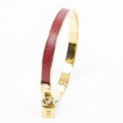 RRP £290 Hermes Kelly Bracelet Red/Gold Grade A AAQ6472 (Bags Are Not On Site, Please Email For