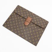 RRP £520 Louis Vuitton Pochette Ministre Document Handbag Brown Grade A AAR7855 (Bags Are Not On