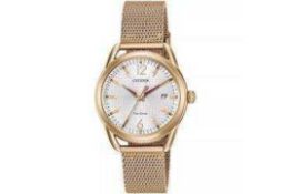 RRP £170 Boxed Citizen Fe6083-72A Ladies Rose Gold Bracelet Strap Wrist Watch (45.106) (Appraisals