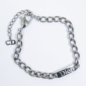 RRP £340 Dior Logo Chain Bracelet Silver Grade AB AAR8217 (Bags Are Not On Site, Please Email For