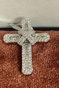 RRP £2000 Diamond Cross .78ct Diamonds. 3.85g of White Gold. Size 26mm by 20mm (Appraisals Available