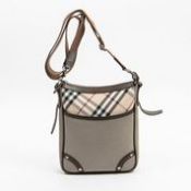 RRP £380 Burberry Front Pocket Crossbody Zip Shoulder Bag In Beige/Grey AAR7896 (Bags Are Not On