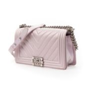 RRP £2700 Chanel Boy Chevron Shoulder Bag In Grey Grade A OAG0150 (Bags Are Not On Site, Please
