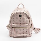 RRP £470 MCM Stark Side Studded Backpack Powder Pink Grade A AAR7755 (Bags Are Not On Site, Please