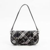RRP £340 Burberry Mini Double Snap Close Shoulder Bag Black/White Shoulder Bag AAR8936 (Bags Are Not