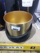 RRP £120 Lot To Contain 4 Assorted Items To Include Gold And Black Seam Vases, Gold Tin Flower Pot