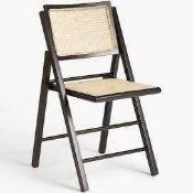 RRP £100 Lot To Contain 2 John Lewis And Partners Outdoor Black And Cream Chairs (757392) (