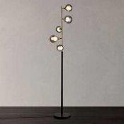 RRP £210 Boxed John Lewis And Partners Huxley Floor Lamp With Brushed Glass Finish (No Tag Id) (