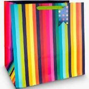 RRP £150 Lot To Contain 24 Multi Strip Gift Bags (26.176) (Appraisals Available On Request) (