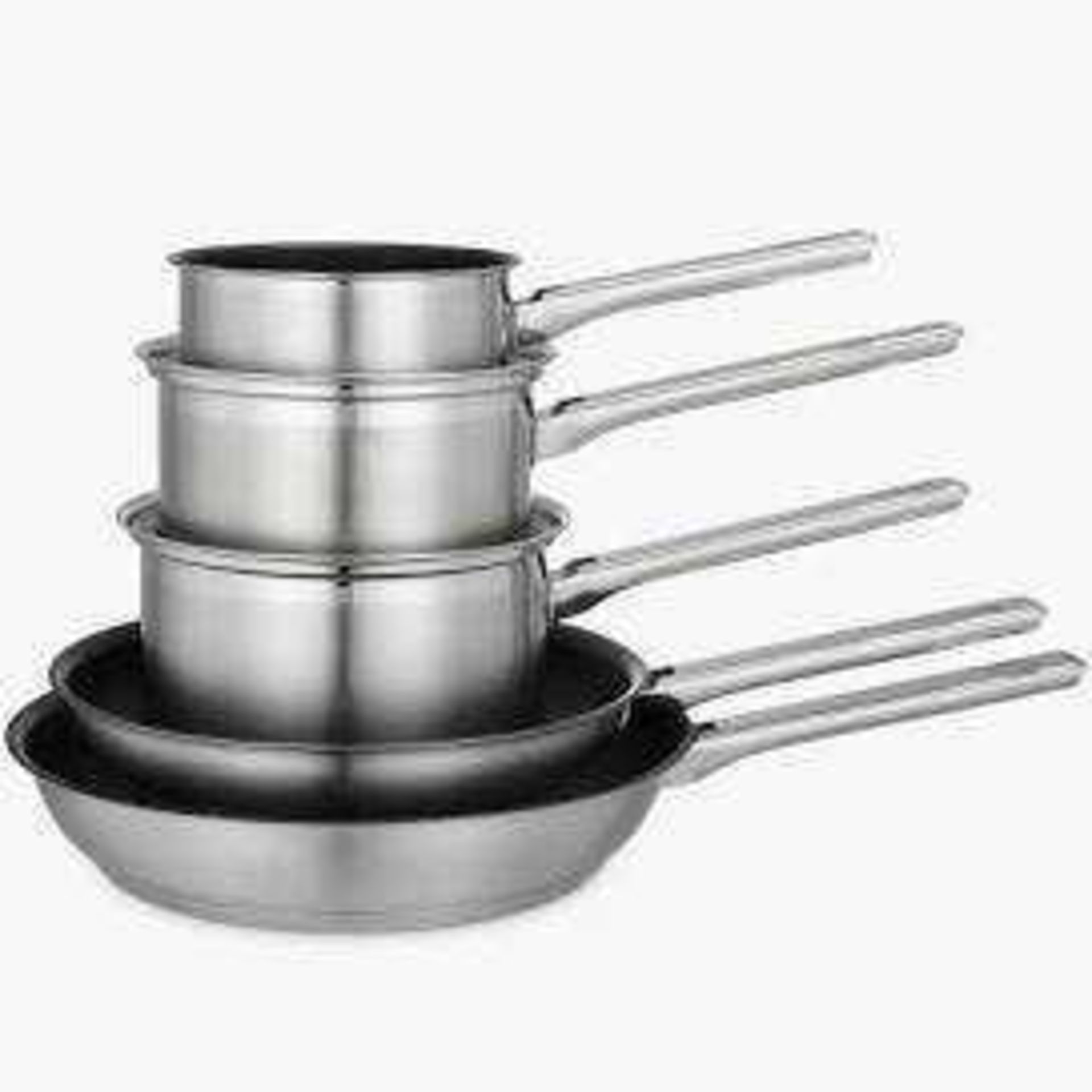 RRP £165 Boxed John Lewis And Partners Classic 3 Piece Non Stick Sauce Pan Set (749457) (