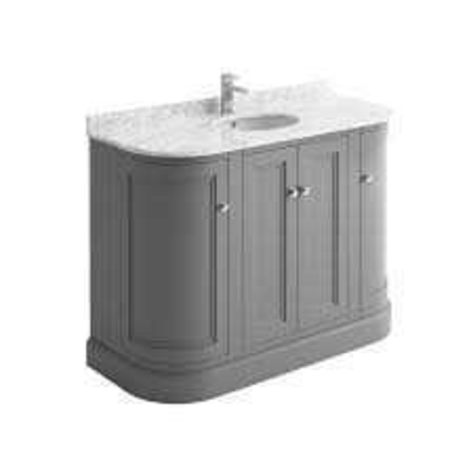 RRP £780 Boxed Cubico Cromwell 1200Mm Marble Top Ceramic Basin Sink (Appraisals Available On