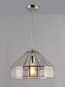 RRP £150 Boxed John Lewis And Partners Lexi Polished Chrome Pendant (779824) (Appraisals Available