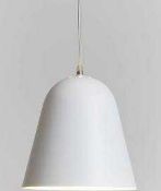 RRP £160 Unboxed John Lewis And Partners Single Drop Ceiling Pendant In White Satin (81.167) (