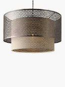 RRP £135 Boxed John Lewis And Partners Meena Pendant Shade Brushed Steel Finish (779968) (Appraisals