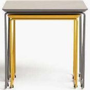 RRP £180 Boxed John Lewis And Partners Insert Grey And Mustard Yellow Twin Pack Nest Of Table (