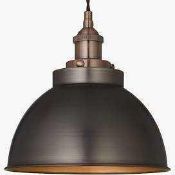 RRP £95 Boxed John Lewis And Partners Baldwin Light Ceiling Light With Antique Brass Finish (911741)