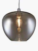RRP £130 Lot To Contain 2 Boxed John Lewis And Partners Wren Smoked Glass Pendant Shades (775482) (