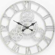 RRP £150 Boxed John Lewis And Partners Edgar Skeleton Wall Clock (777354) (Appraisals Available On