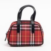 RRP £285 Burberry Mini Boston Bag Shoulder Bag In Red/Black AAR7297 (Bags Are Not On Site, Please