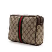 RRP £470 Gucci Accessory Collection Web Toiletry Pouch Beige/Brown Grade A AAR3076 (Bags Are Not