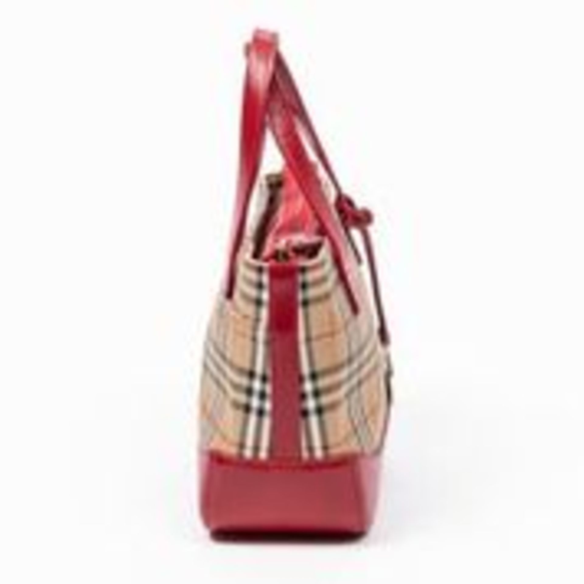 RRP £355 Burberry Mini Zip Handbag In Beige/Red AAP8638 (Bags Are Not On Site, Please Email For - Image 3 of 6