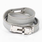 RRP £235 Hermes Kelly Double Tour Bracelet Light Grey Grade A AAQ2702 (Bags Are Not On Site,