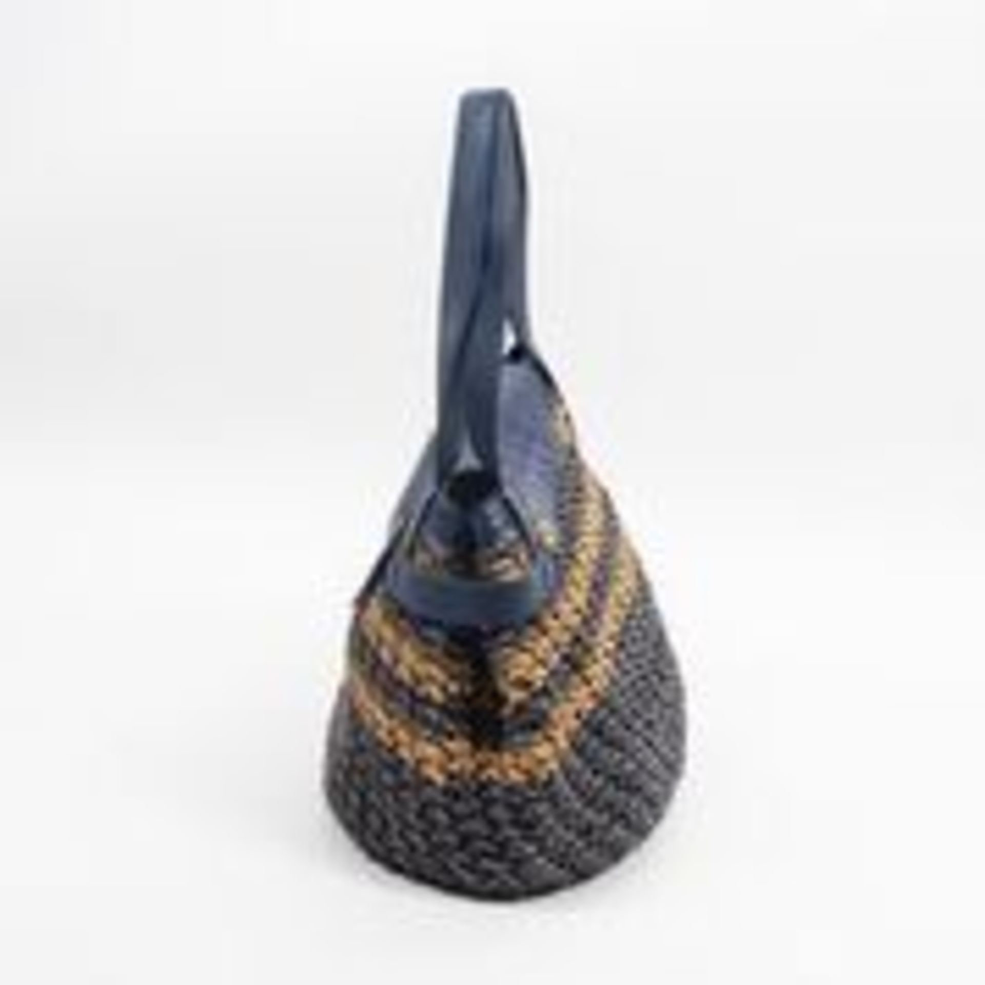 RRP £435 Burberry Blue Label Raffia Hobo Shoulder Bag Navy Blue/Gray/Beige AAR7906 (Bags Are Not - Image 3 of 5