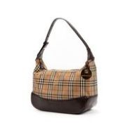 RRP £430 Burberry Small Hobo Shoulder Bag In Beige/Dark Brown AAR3066 (Bags Are Not On Site,