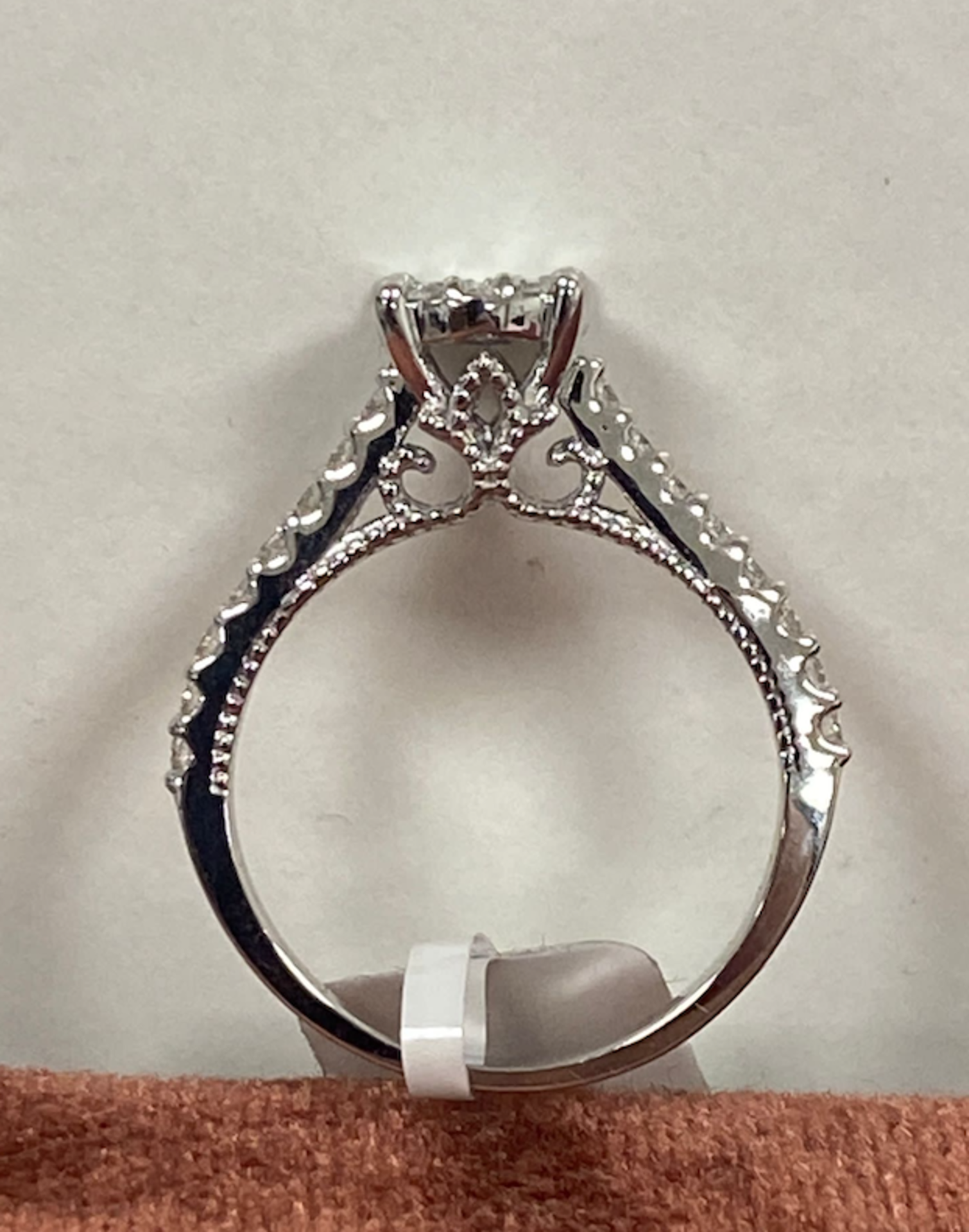 RRP £1800 Diamond Single Stone Style Cluster Ring 0.59ct Diamonds, 27 Stones, 4.01g of 18K White - Image 2 of 3