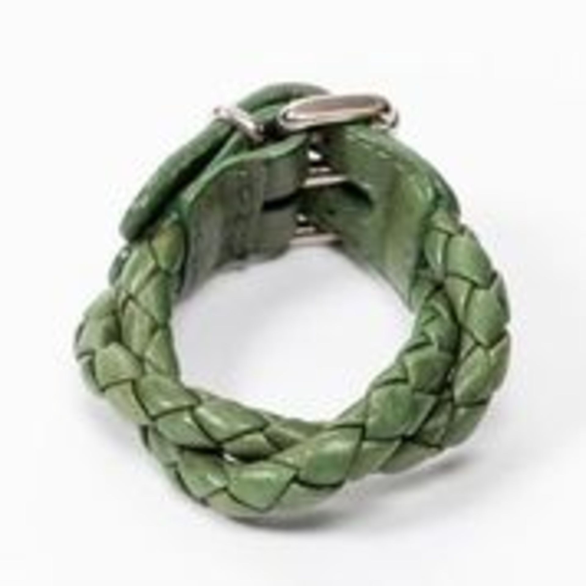 RRP £120 Bottega Veneta Double Buckle Bracelet In Green AAQ3208 (Bags Are Not On Site, Please - Image 2 of 2