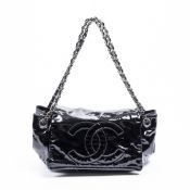 RRP £1620 Chanel CC Accordion Flap Shoulder Bag Black Grade AB AAQ6887 (Bags Are Not On Site, Please