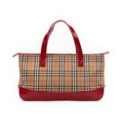 RRP £395 Burberry Bi-Color Short Tote Shoulder Bag Red/Beige AAR2413 (Bags Are Not On Site, Please