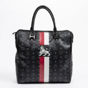 RRP £425 MCM Ltd Ed Lion Shopper Zip Tote 1976 Black/Red/White Grade A AAQ1797 (Bags Are Not On