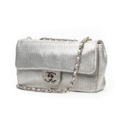 RRP £3315 Chanel Timeless Silver Shoulder Bag Grade AB EAG4530 (Bags Are Not On Site, Please Email