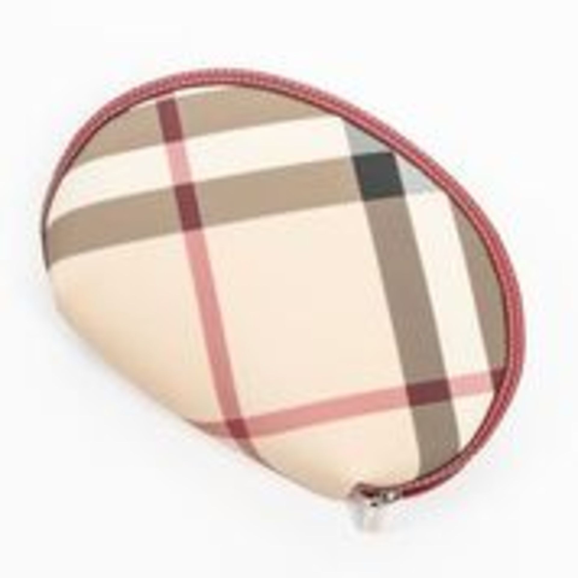 RRP £165 Burberry Cosmetic Pouch In Beige/Red AAQ6691 (Bags Are Not On Site, Please Email For - Image 2 of 3