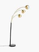 (Jb) RRP £160 Lot To Contain 1 Boxed John Lewis And Partners 3 Light Hector Floor Lamp With Black An