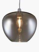 (Jb) RRP £130 Lot To Contain 2 Boxed John Lewis And Partners Wren Pendant Shades In Smoked Glass Fin