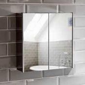 RRP £80 Boxed Bath Vida Tiarno Double Bathroom Wall Cabinet (Appraisal Available On Request)(