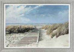 (Jb) RRP £165 Lot To Contain 1 Framed View To Sea By Adelen Fletcher Wall Art Picture (1009274)