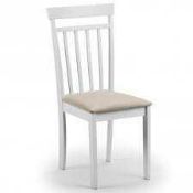 RRP £100 Boxed Pair Of Coast White Slatt Back Dining Chairs (Appraisals Available On Request) (