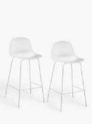 (Jb RRP £120 Lot To Contain 1 Boxed John Lewis And Partners Whitby Barstool In White (882041)