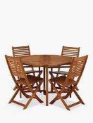 RRP £180 John Lewis And Partners 4 Seater Wooden Folding Garden Dining Table (30391363) (