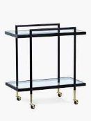 RRP £200 Boxed John Lewis And Partners Coal Bar Cart (3006870) (Appraisals Available On Request) (