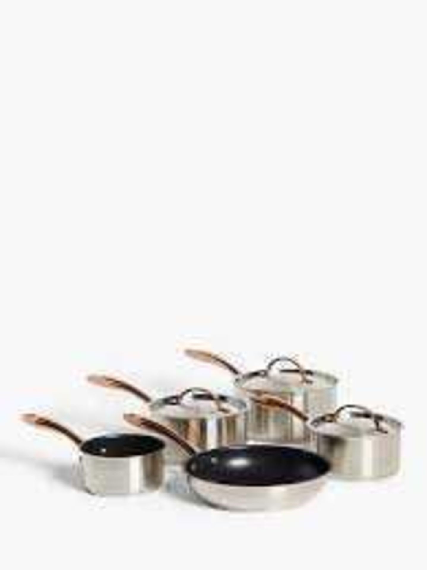 (Jb) RRP £180 Lot To Contain 1 Boxed John Lewis And Partners 18/10 Stainless Steel 5 Piece Saucepan
