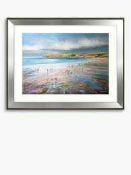 (Jb) RRP £130 Lot To Contain 1 Framed Polzeath Beach By Michael Sanders Canvas Wall Art Picture (100