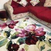 RRP £250 Large King William Viel Burgandy And Green Designer Floor Rug (Appraisals Available On