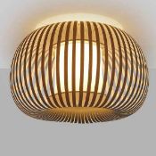 RRP £95 Talia Bamboo Designer Ceiling Light (70142018) (Appraisals Available On Request)(Pictures