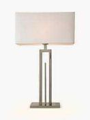 RRP £175 Lot To Contain 1 Boxed John Lewis Amari Table Lamp In Silver Finish