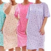 (Jb) RRP £460 Lot To Contain 46 Brand New Unpackaged Alfaz Women's Pajama Night Dresses In Assorted